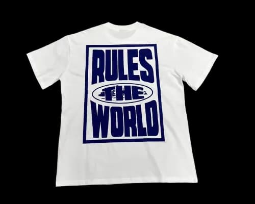 corteiz rule the world tees