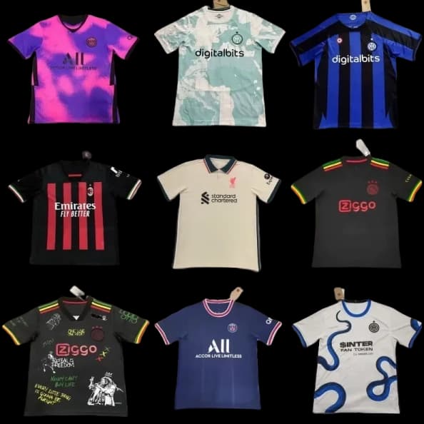 Football TEE Psg - Roma - Brazil - Inter - Ajax - France - Portugal - Italy - Japan - Arsenal - Atletico....