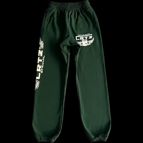 corteiz pants gasolina green