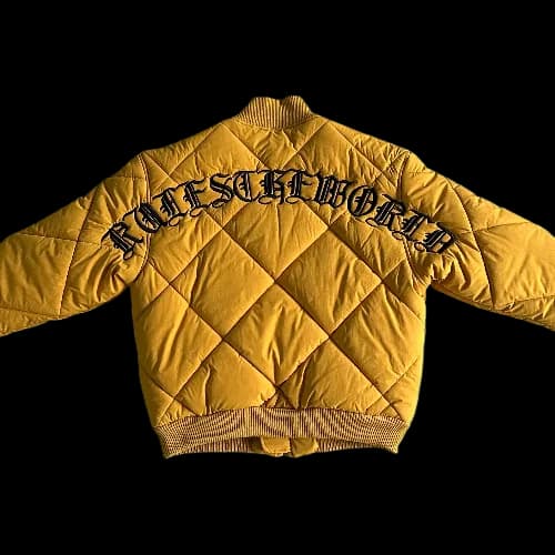 corteiz jacket bomber olde english -yellow
