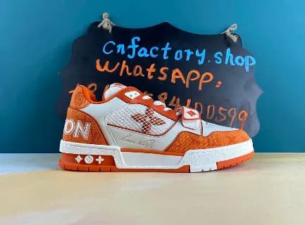 Orange LV Sneakers - Image 4