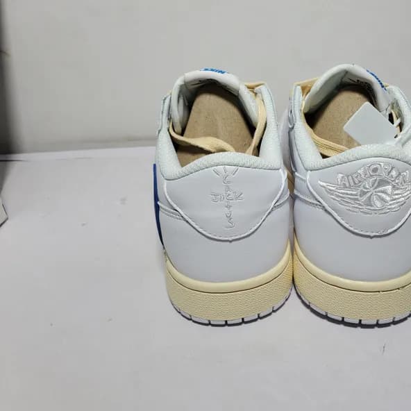 Travis Scott x Air Jordan 1  Low White Blue - Image 3