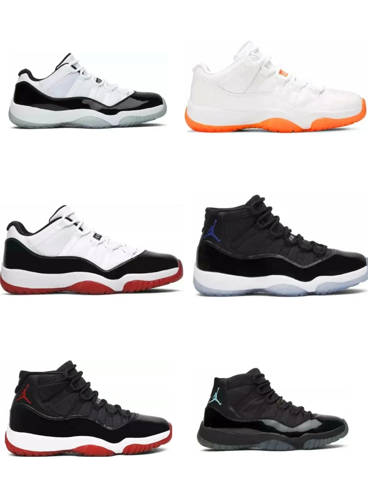 真碳板AJ11 shoes sneakers,莆田高版本aj11 黑红酷灰康扣大灌蓝 (56)
