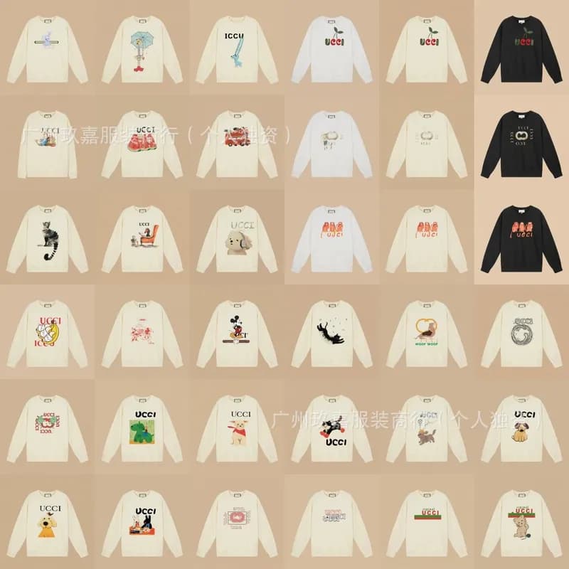 Cross border Correct version G family autumn and winter series high weight long sleeved sweatshirt high version 25 new styles high quality 17