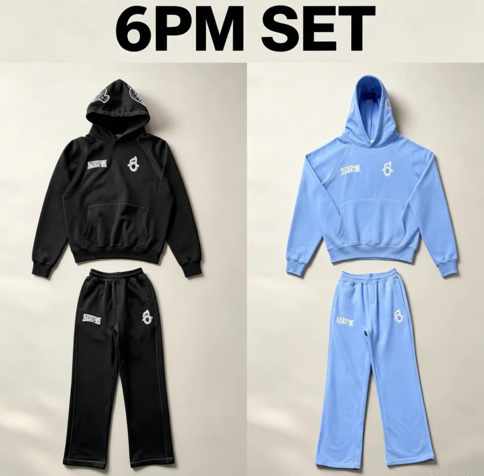 6PM Embroidered Hoodie & Sweatpants Set - OrientDig Spreadsheet