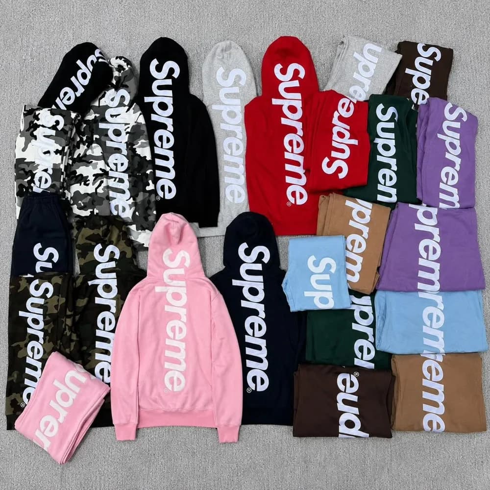 Supreme Big Logo Satin Applique Hoodie & Sweatpants - OrientDig Spreadsheet