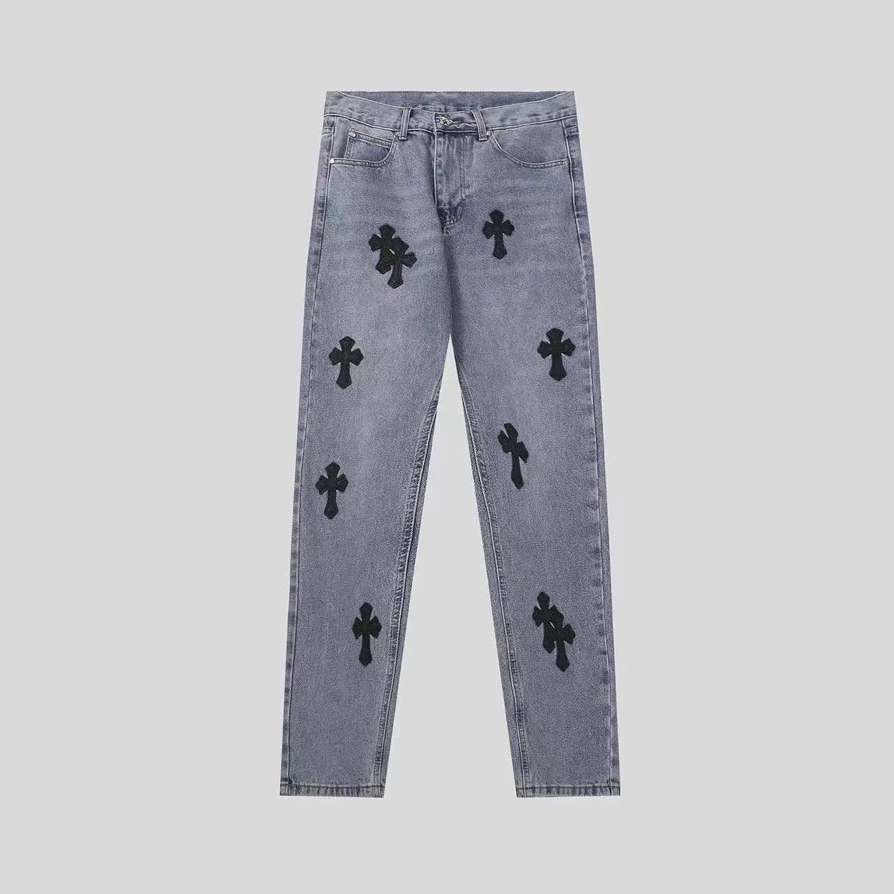 American Cross Print Baggy Jeans - OrientDig Spreadsheet