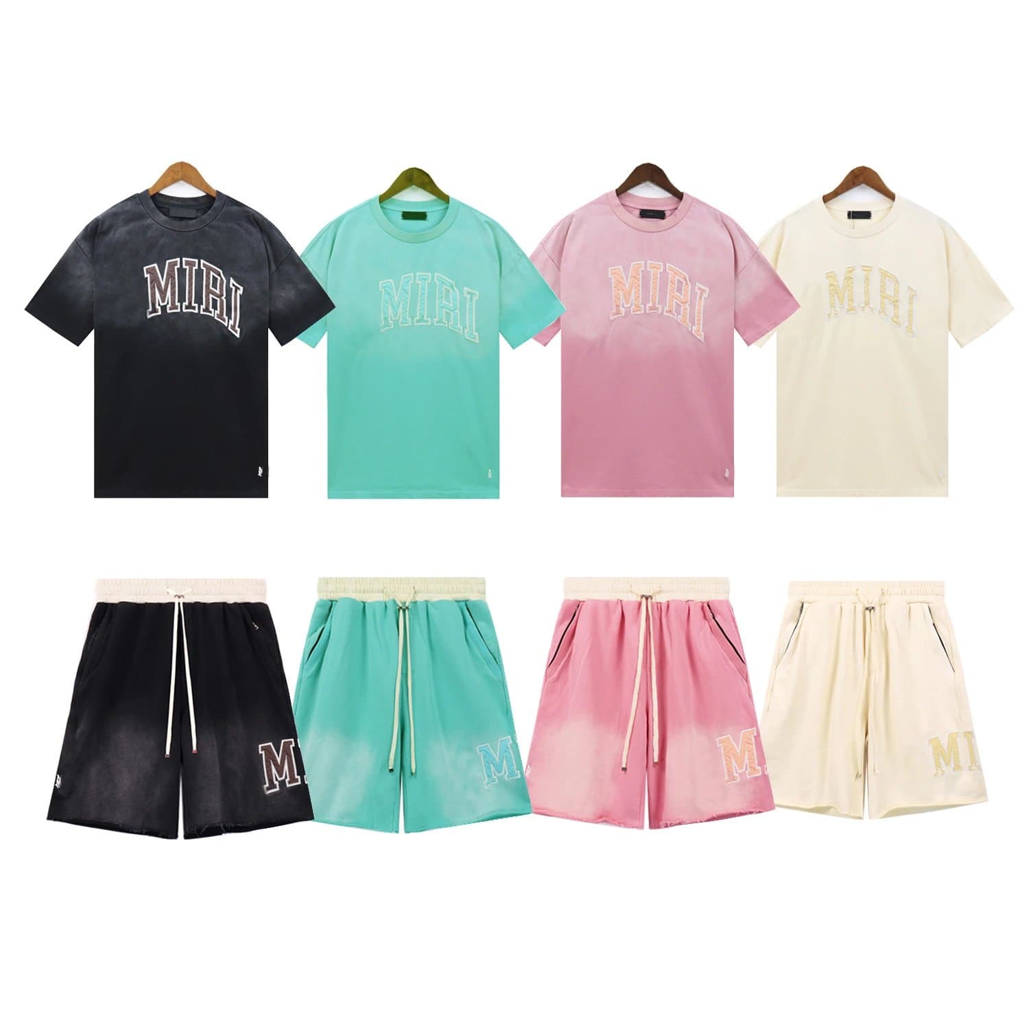 Washed American Tee & Shorts Set - OrientDig Spreadsheet