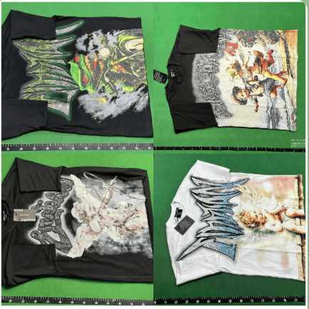 Angel Print Rhinestone Tee - OrientDig Spreadsheet