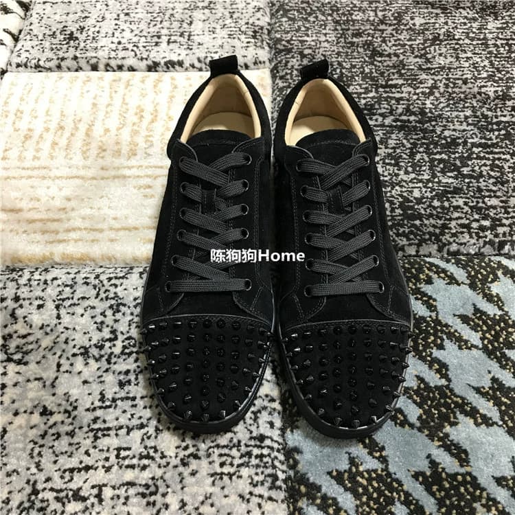 CLOUMANCE new men's low-top suede rivet sneakers