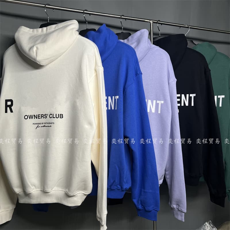 R Retro American simple classic letter logo high street hooded sweatshirt high street hooded sweatshirt trendy couple tops