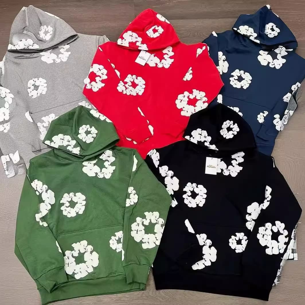 2024 European and American trendy brand foam printing loose sweatshirt Y2K hip-hop street wear men and women pullover casual tops - OrientDig Spreadsheet