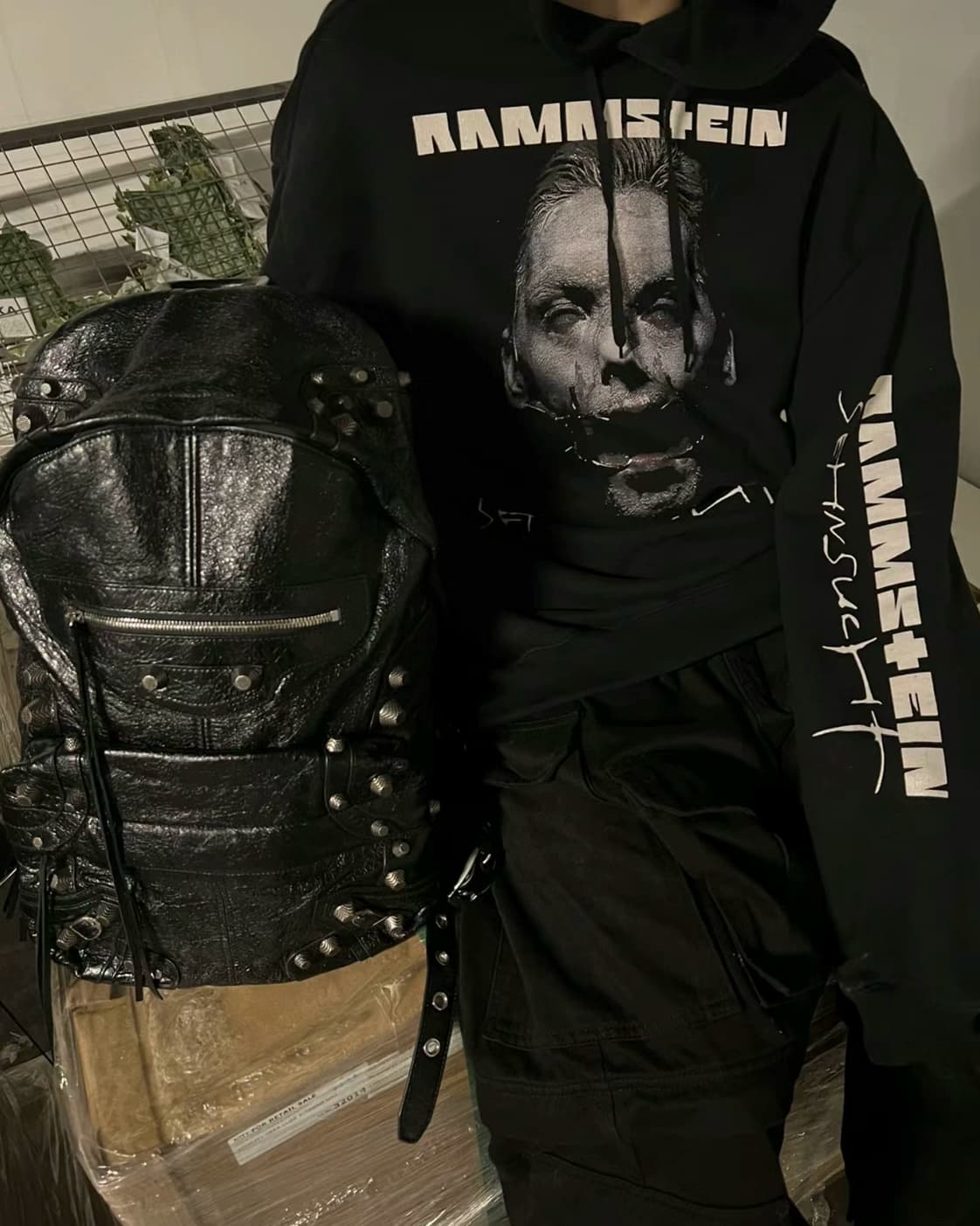 VTM RAMMSTEIN dark punk style German tank band men and women loose hoodie black jacket