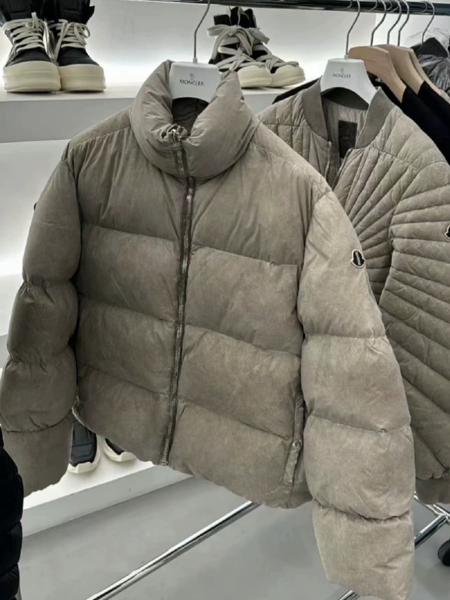 顶 800蓬! 23FW RO风格蒙家*联名立领90白鸭绒羽绒服男女同款短款