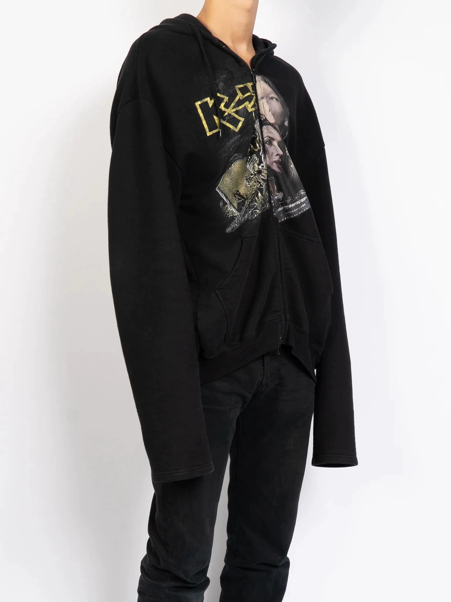 VET FW18 Oversized Titanic Split Autumn and Winter Men's Hooded Casual Loose Printed Sweatshirt