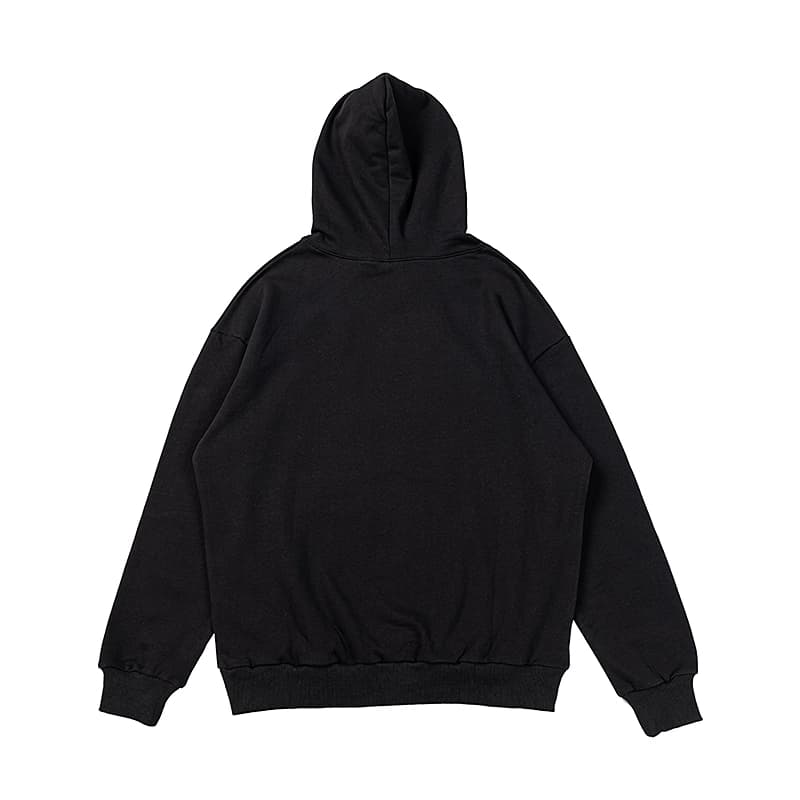 Left wheel two color zipper hoodie 170507
