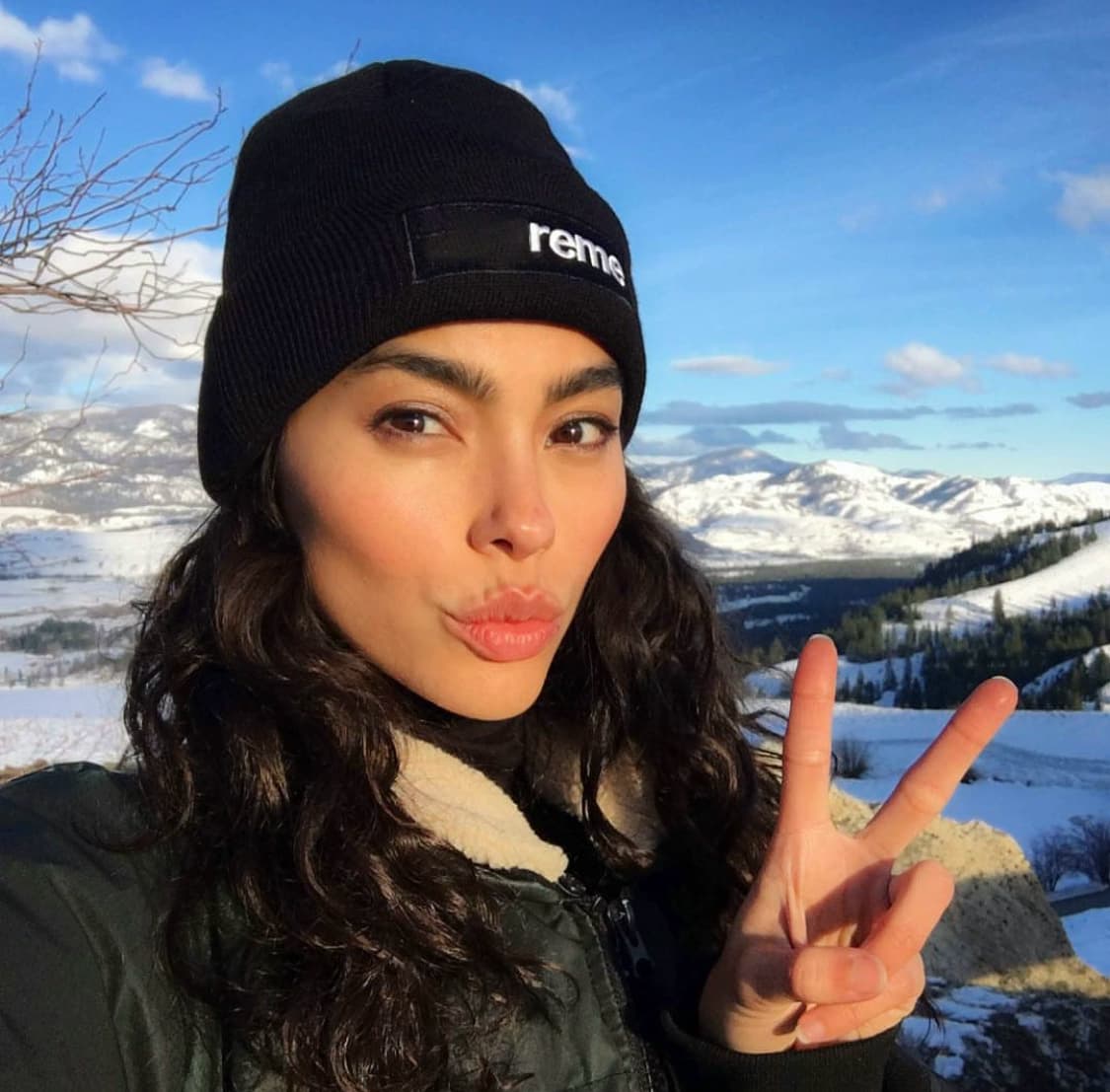 Winter warm knitted hat solid color cold hat wool hat