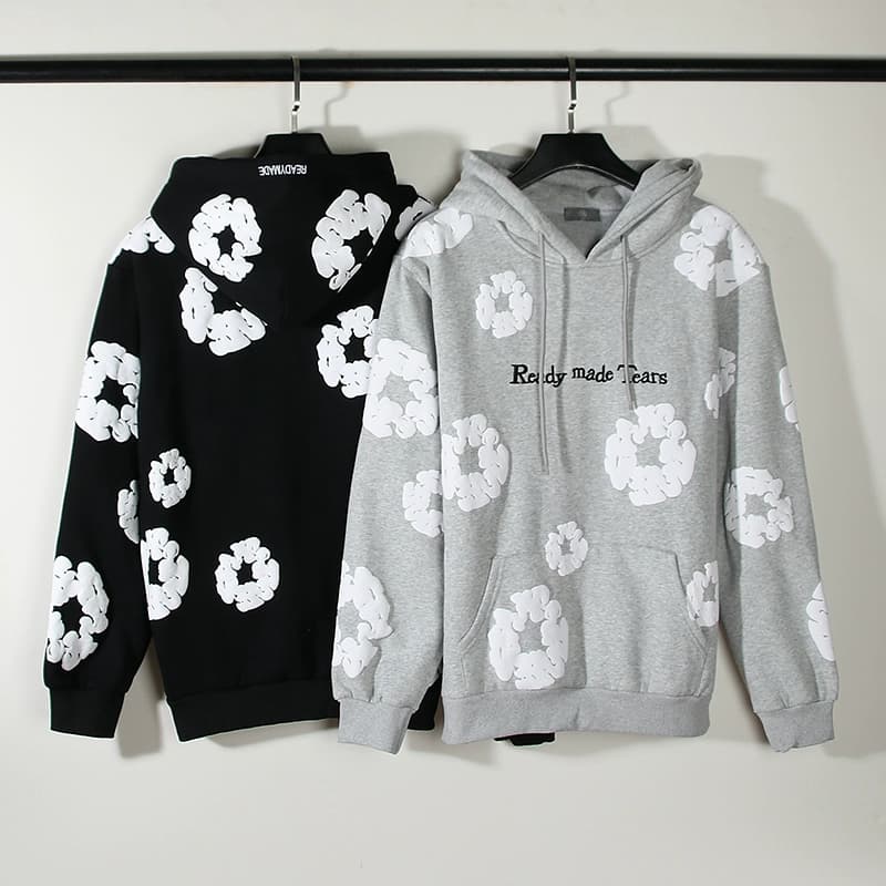 2024 American high street style foamed kapok embroidered English letters graffiti hooded sweatshirt for men and women couples jacket - OrientDig Spreadsheet