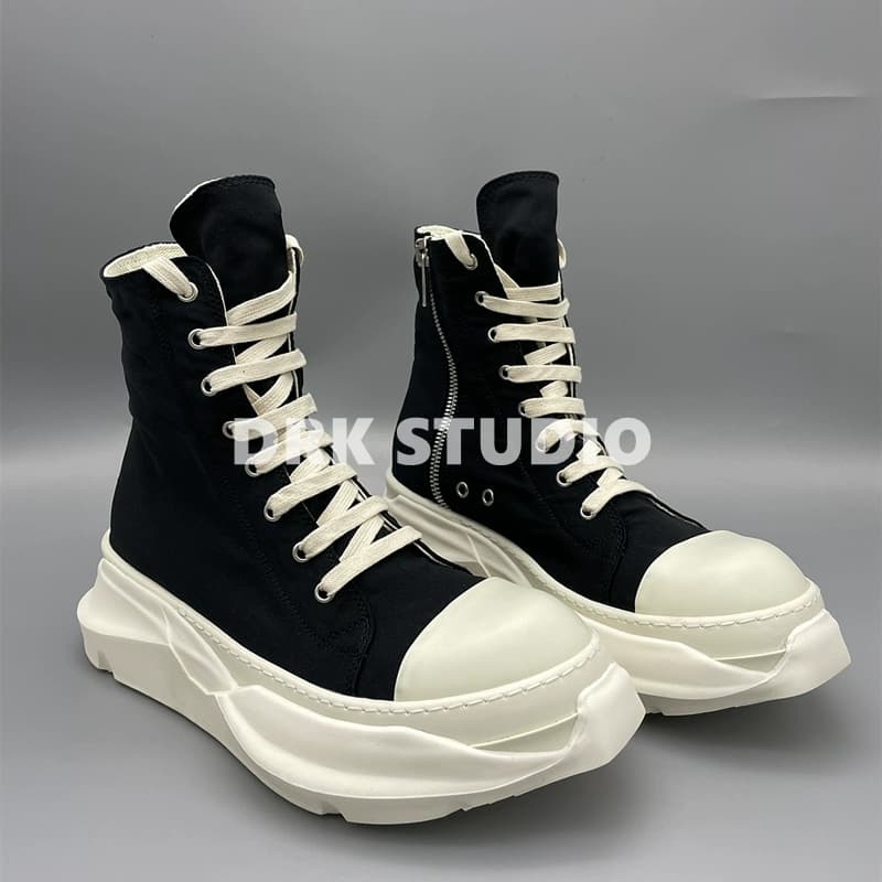 New 20SS black and white bottom high-top and low-top TPU double-layer bottom shoes for men and women, dark style