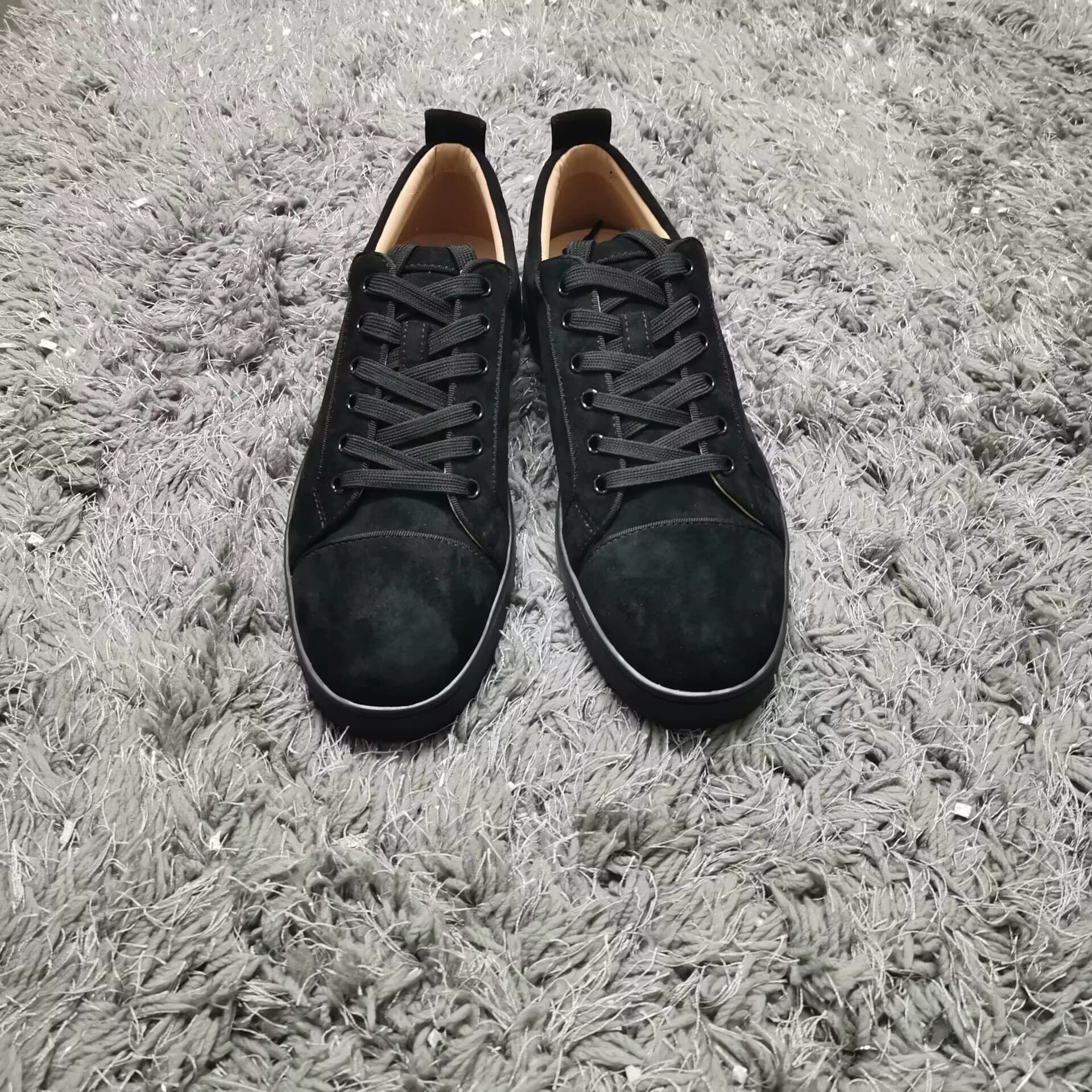 European and American trendy men's shoes CL low-top shoes casual sneakers lace-up youth trendy CL men's shoes solid color glossy red bottom shoes - OrientDig Spreadsheet