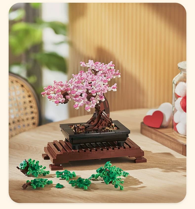 中国积木积木拼装玩具创意百变高手系列 盆景盆栽树 新品10281