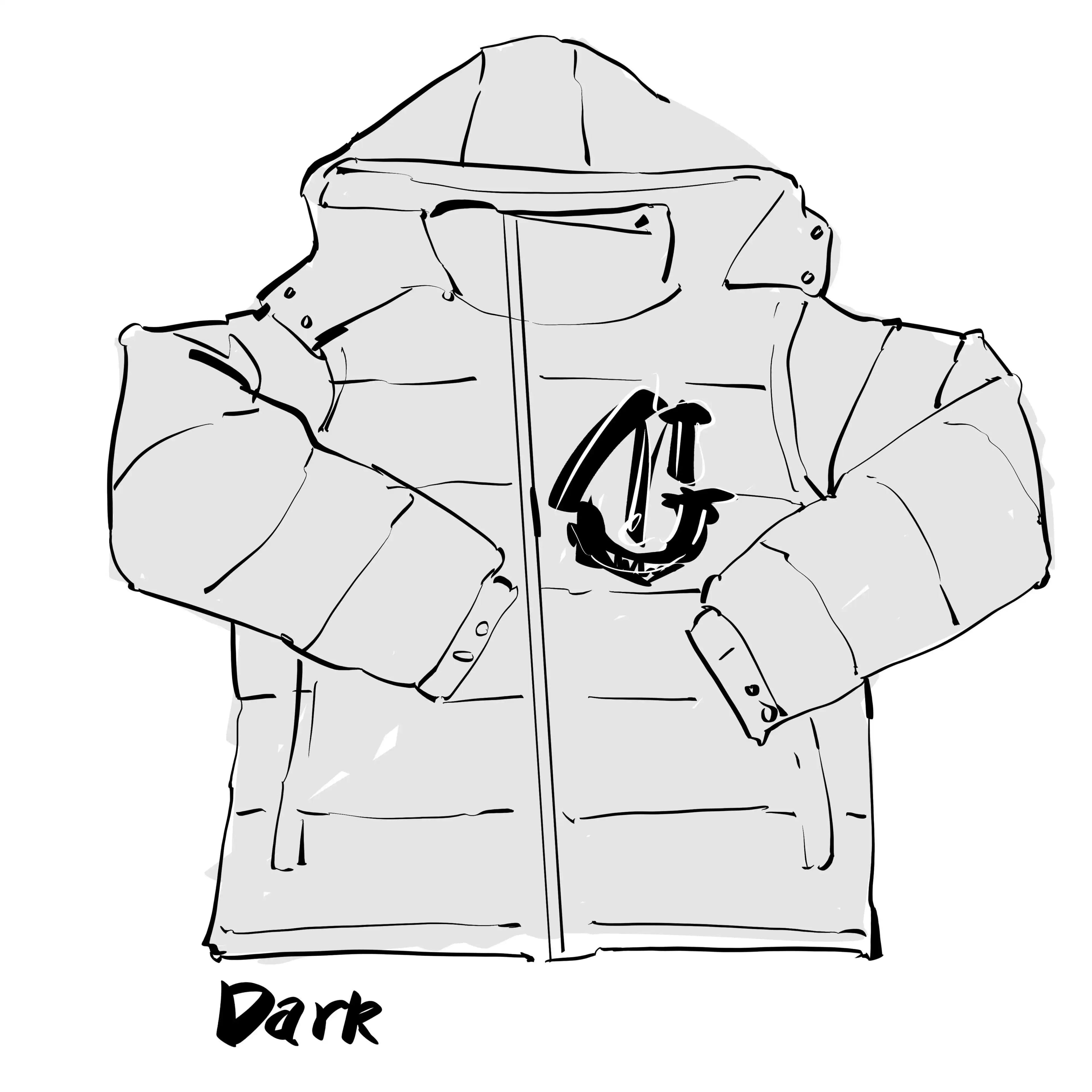 CRTZStarz 滑板街头解构可拆卸乌鸦羽绒服外套棉服