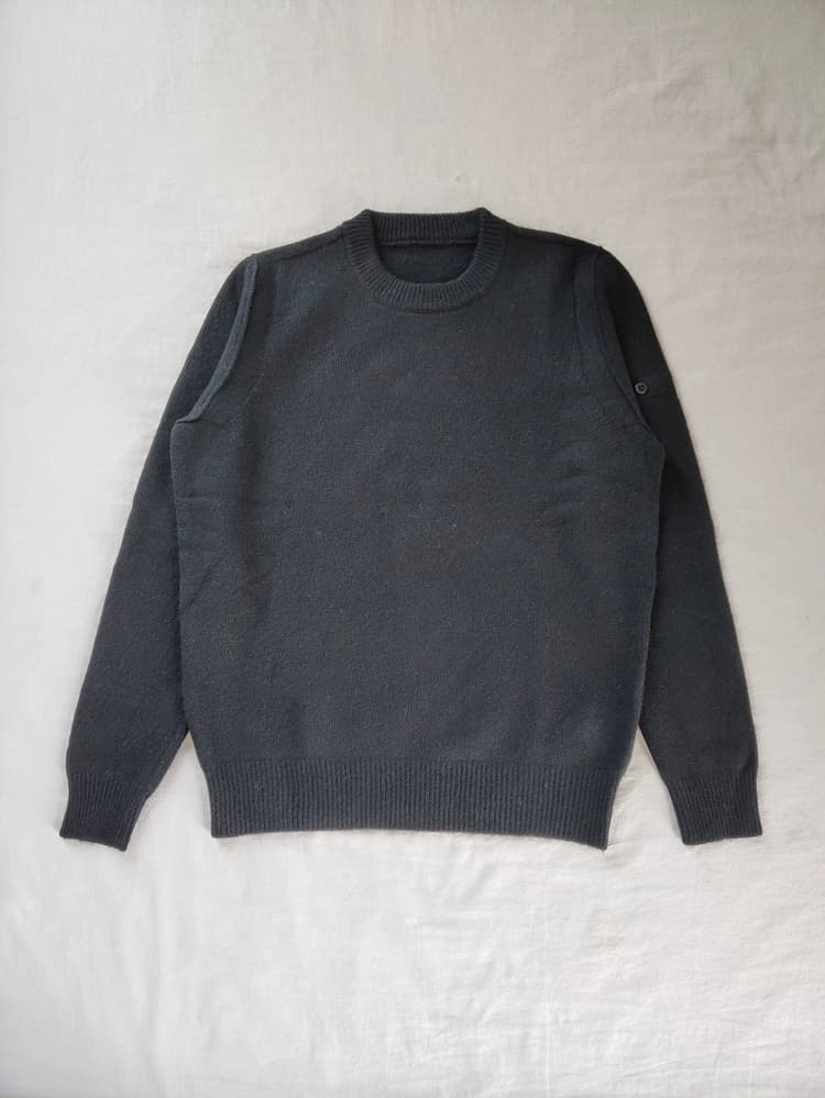22FW 508A3 LAMBSWOOL KNIT TOPSTONEY lamb fur sweater hand wash not machine washable