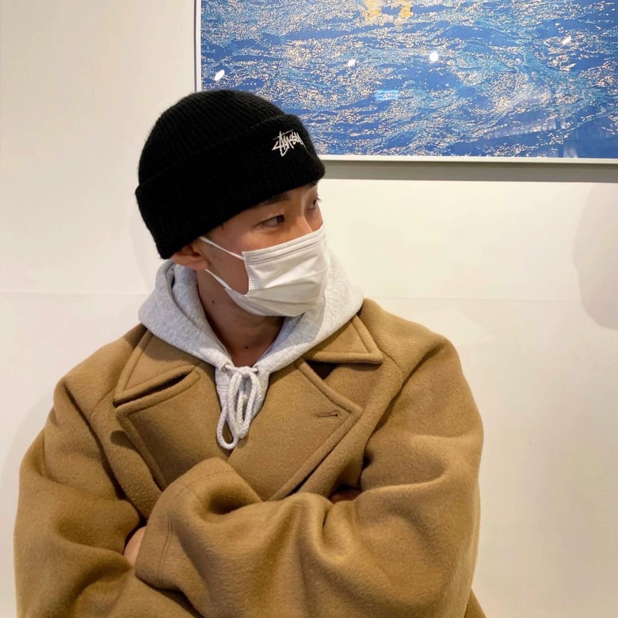 欧美潮牌Stussy秋冬季经典款刺绣毛线帽针织帽情侣款百搭保暖冷帽