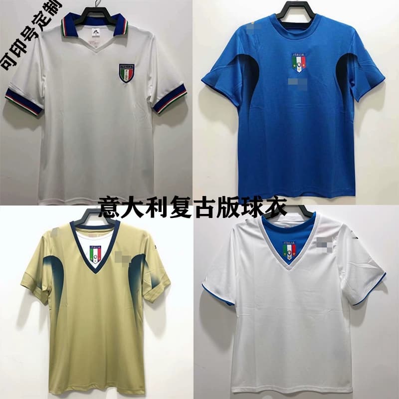 2006世界杯82意大利复古老款球衣7皮尔洛10号托蒂守门足球服短袖