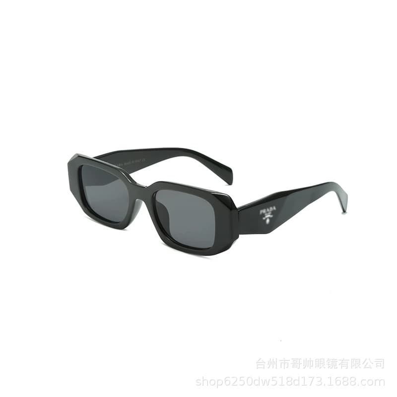 新款欧美外贸PRA家多边形复古墨镜女高级感ins个性大牌太阳镜