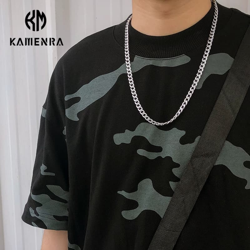 Carmen tide brand ins net red titanium steel chain personality Cuban chain fashion all-match cold style men and women necklace jewelry - OrientDig Spreadsheet