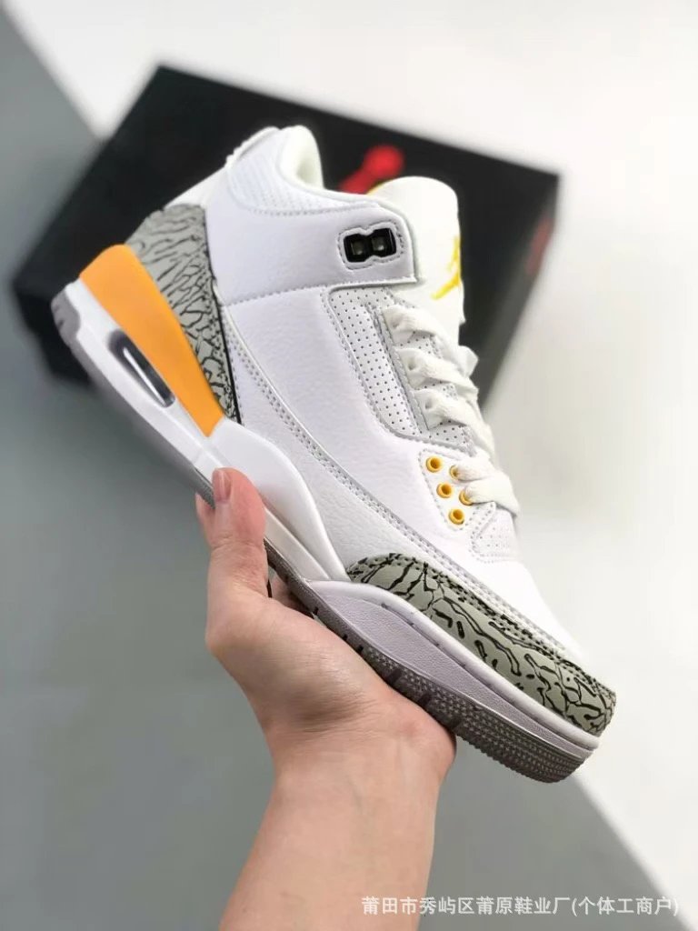 【AJ3】Pure original high version AJ3 mid top trendy sports combat retro classic basketball shoes (89)