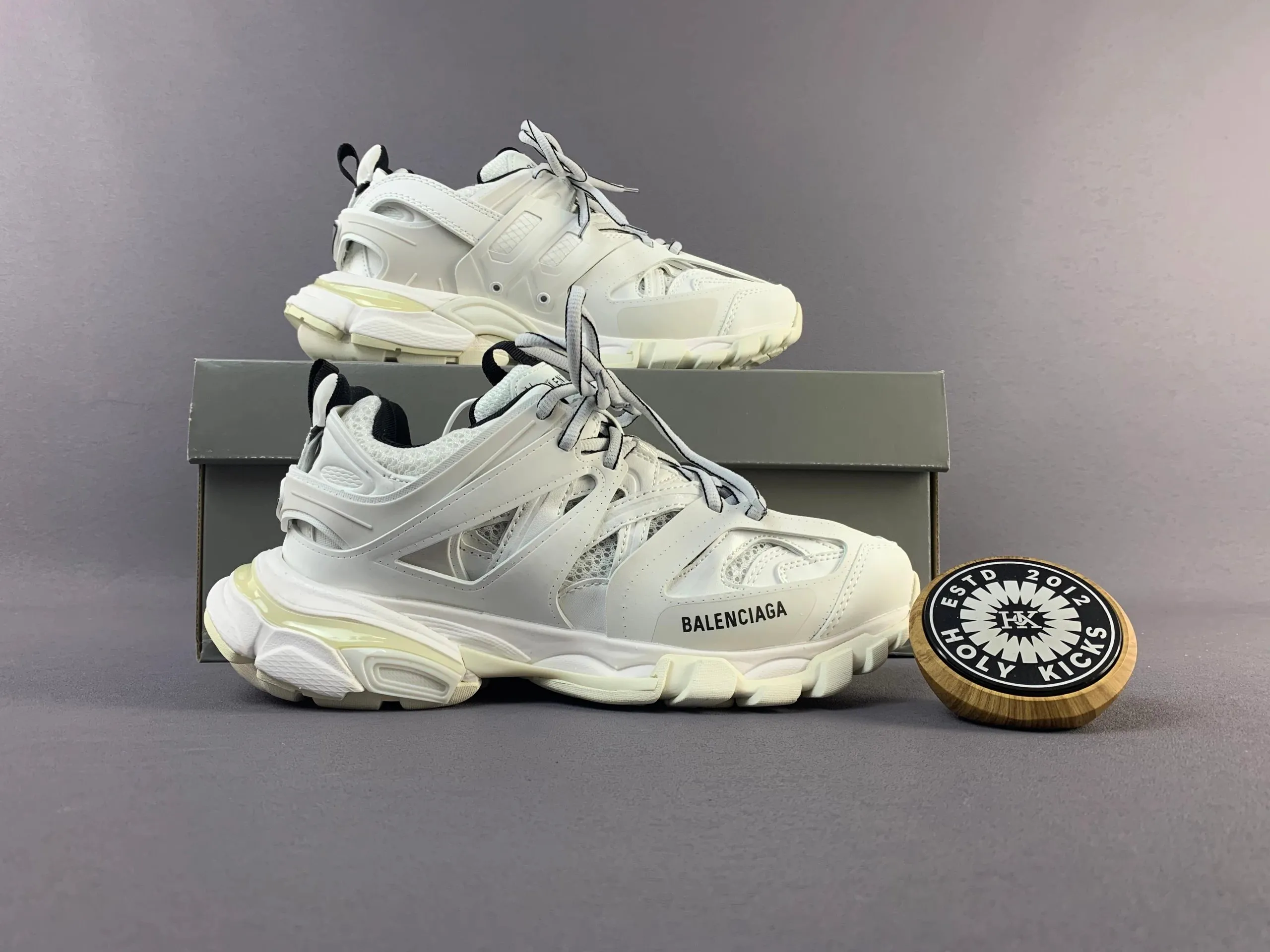 White Balenciaga Track LED