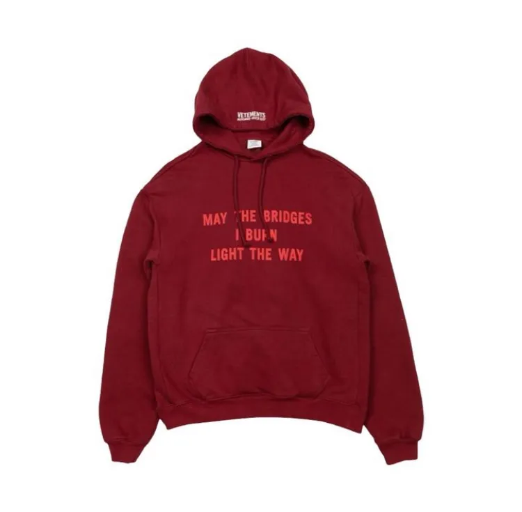 Vetements May The Bridges I Burn Hoodie