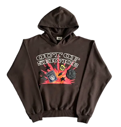 Broken Planet Out of Service Brown Hoodie