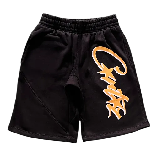 CORTEIZZ SHORTS BLACK-ORANGE