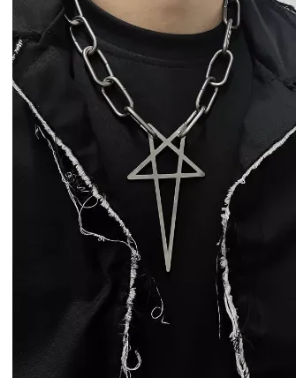 Rick owens pentagram chain