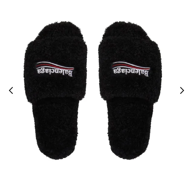 Balenciaga Fur Slides