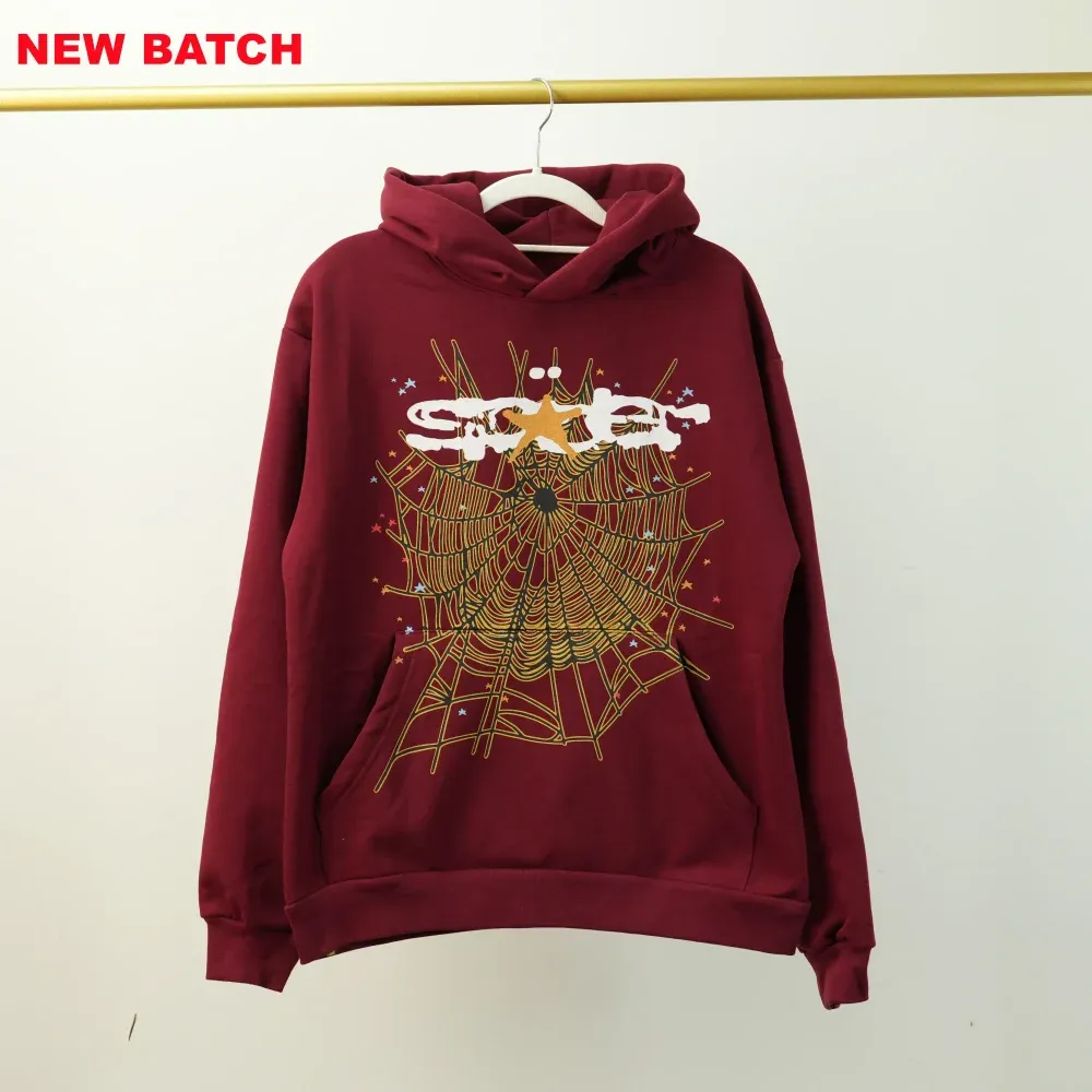 SP5DER LOGO HOODIE MAROON