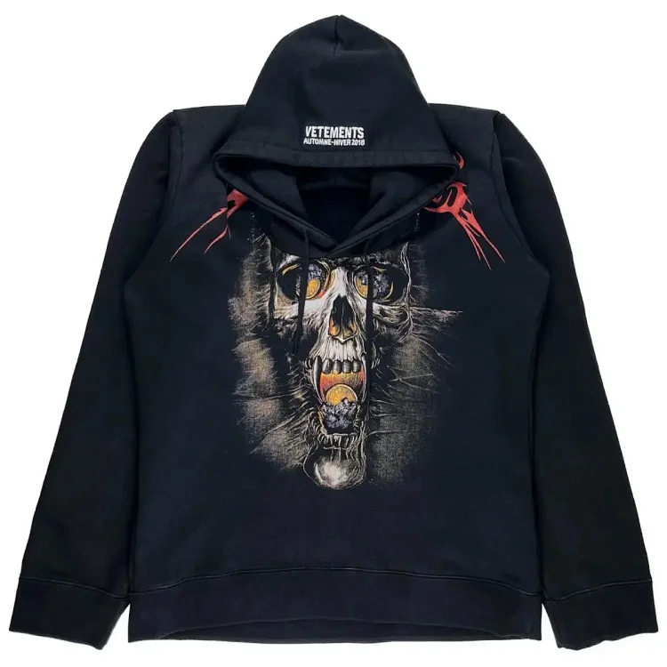 Vetements Missplaced Skull Hoodie