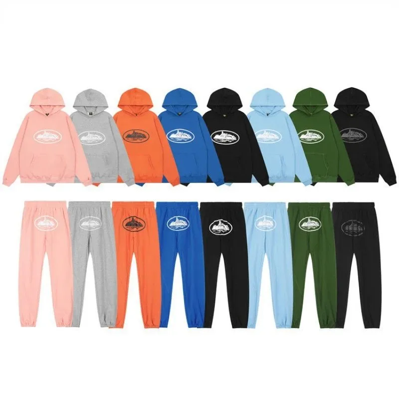 Corteiz Devil Island Hoodie Street Hip Hop Skate Sport Set Casual Fleece Sweatpants Fashion Trendy 48