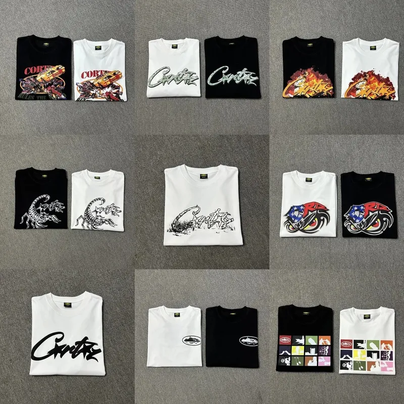 2024 New Short Sleeve T Shirt Letter St Paul Limited Round Neck American Casual Loose Half Sleeve 36