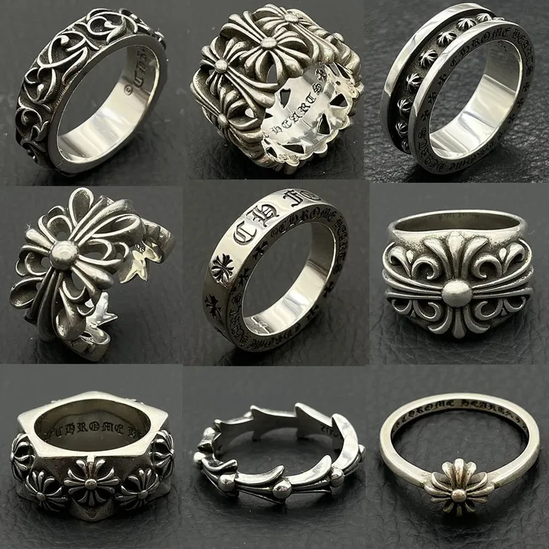Crowe vintage eternal heart ring tomb iris ring scout flower cross flower vine classic 11