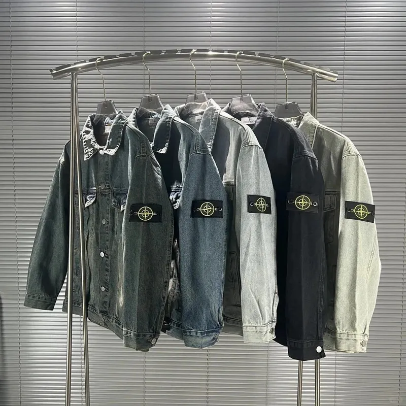 Trendy brand Stone Stone Bird Heavy Industry Denim Jacket High quality Trendy Top Washed and Distressed Couple Style 26