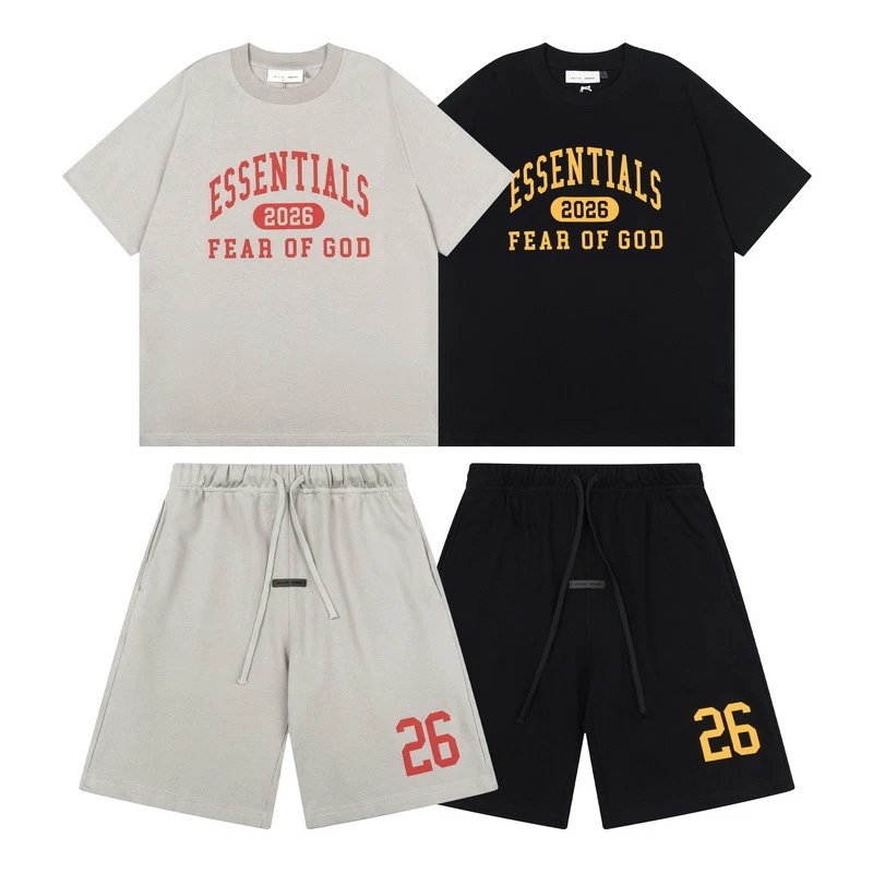 Essentials-Style Tee & Shorts Set