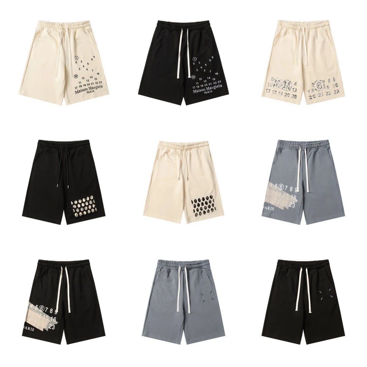 Number Print Sweat Shorts