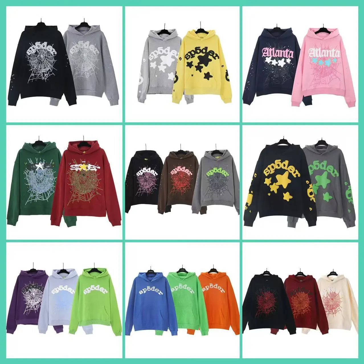 Sp5der-Style Web Hoodie