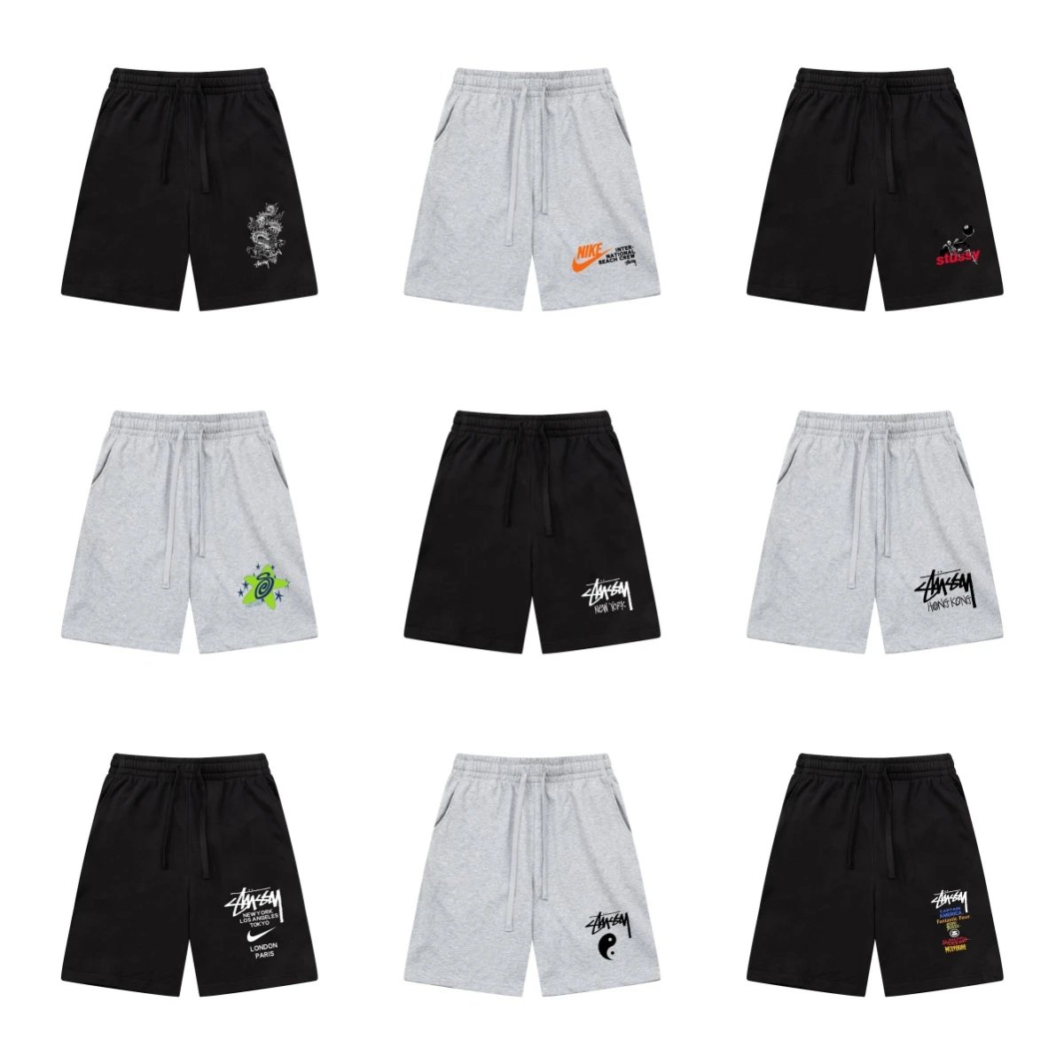Stussy-Style Cotton Shorts