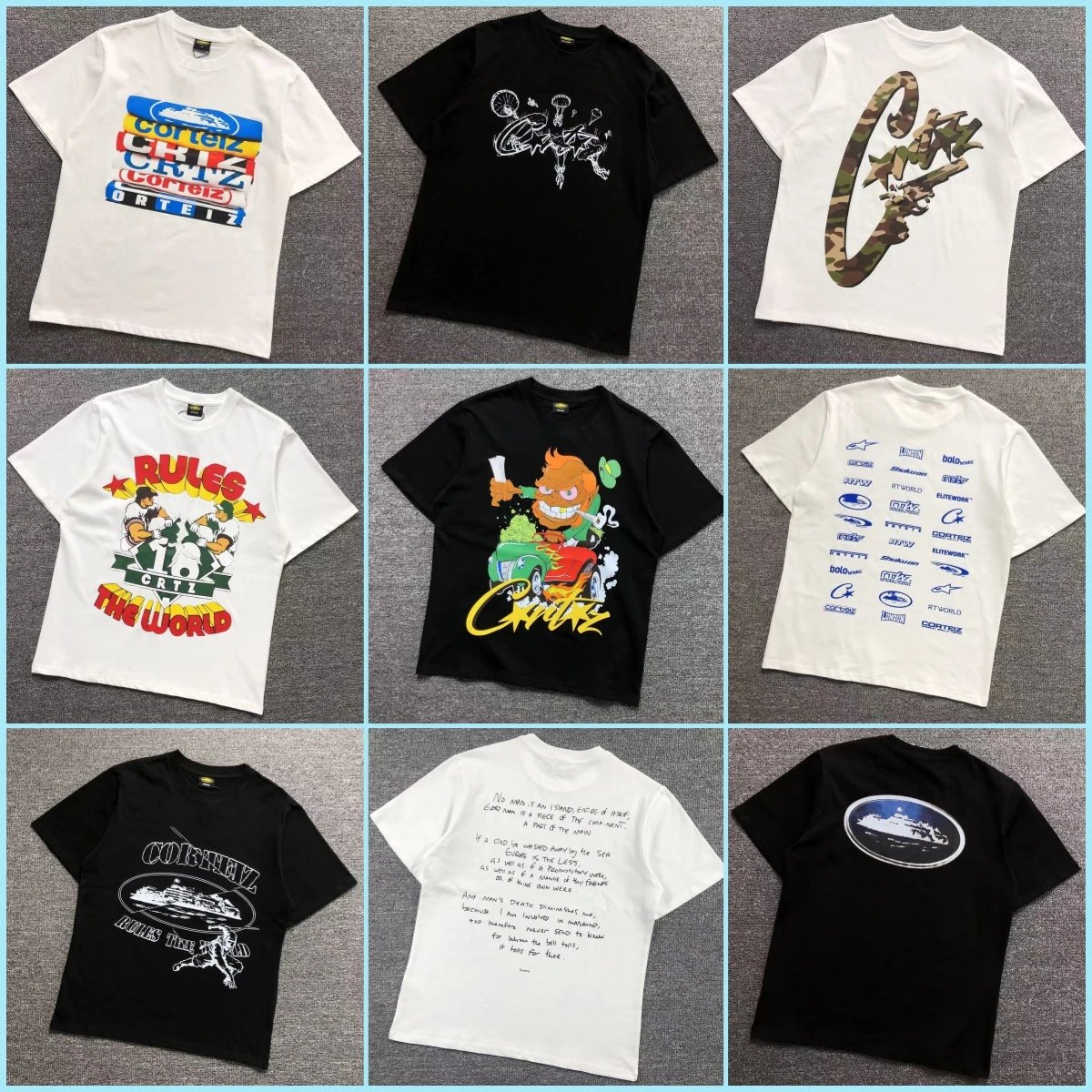 Corteiz-Style Retro Print Tee
