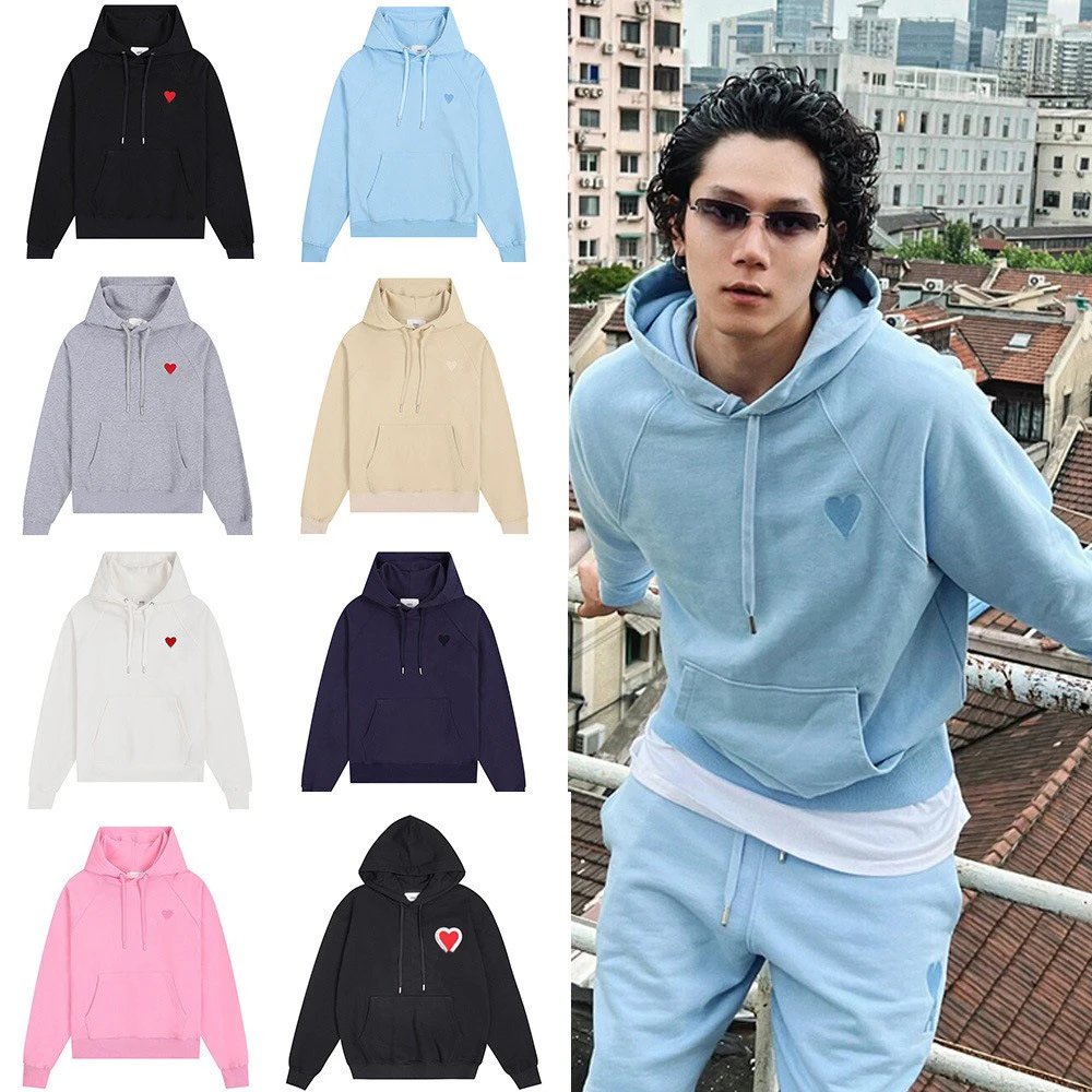 Heart Embroidered Streetwear Hoodie